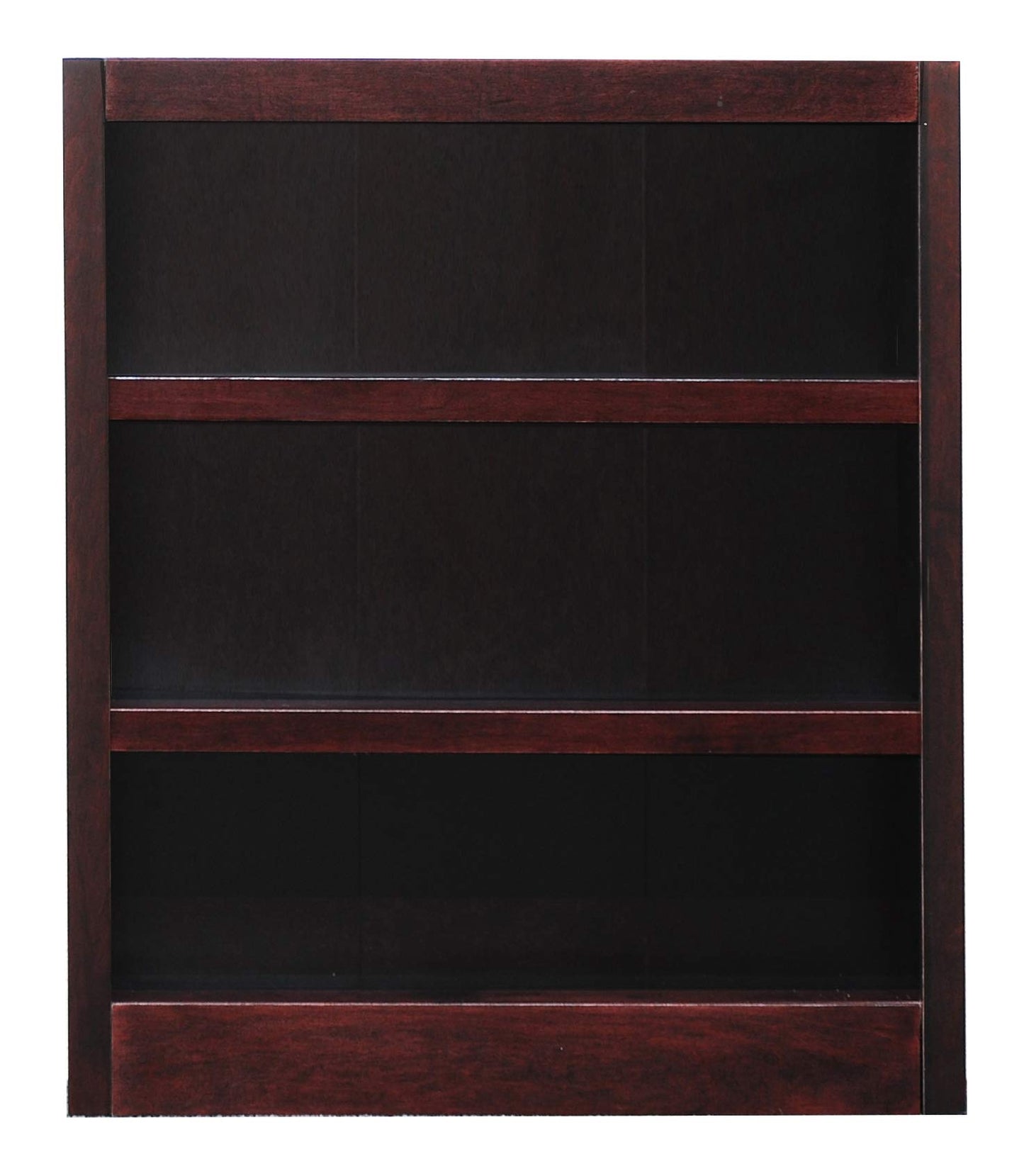 Concepts In Wood Midas Three Shelf Bookcase 36" H Cherry Finish