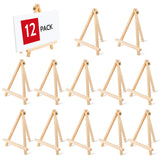 12PCS Wood Easels, 9 Inches Tabletop Easels, Art Craft Painting Easel Stand for Artist Adults Students HXSEMAYIG