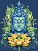 Bimkole 5D Diamond Art Kits for Adults Buddha, Full Drill DIY Rhinestone Embroidery Set Paint with Diamonds Art Lotus Statue by Number Kits Cross Stitch Home Wall Craft Decor 12x16 Inch Bimkole