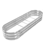 GADI Raised Garden Bed Kit for Vegetables Flower Galvanized Metal Planter Boxs Designed for Easy DIY and Cleaning Not Twist Or Rot (Silver) GADI