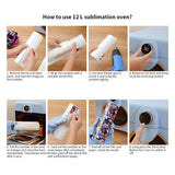 Craft Express 12L Sublimation Oven Machine for Sublimation Blanks,Light Blue Tumbler Heat Press Machine for Sublimation Tumblers,Convection Oven for Sublimation Mugs Cups Craft Express