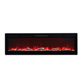 EDYO LIVING 50 inches Electric Fireplace Recessed and Wall Mounted Electric Fireplace Heater and Linear with Timer, Remote Control, Adjustable Flame Color EDYO LIVING