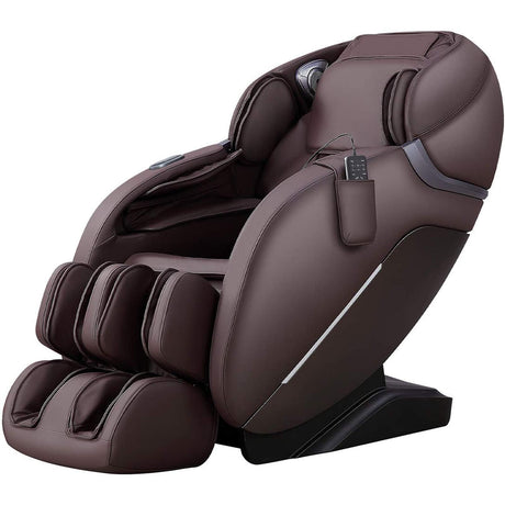 MYTHIA A303 Massage Chair iRest System, Full Body with Heat, Zero Gravity, 53.15" SL Track Shiatsu Recliner with Auto Body Scan, Bluetooth Speakers, Footrest Calfrest Extension (Brown) MYTHIA