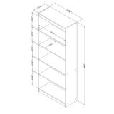 South Shore Axess 5-Shelf Bookcase - Pure White South Shore