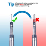 WEP 982-I Precision Soldering Iron Station with Temperature Control, Preset Channels, °C-°F Conversion, Sleep Mode, Automatic Shutdown, Calibration Functions C210 Compatible Soldering Tips WEP