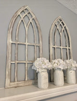 Farmhouse arched window frames WoodArtSupply