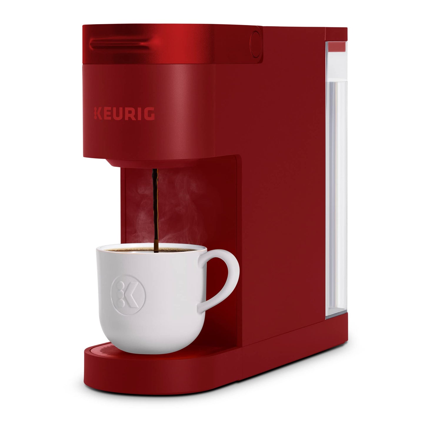 Keurig K- Slim Single Serve K-Cup Pod Coffee Maker, with 3 Brew Sizes, Multistream Technology, 46oz Removable Reservoir, Scarlet Red