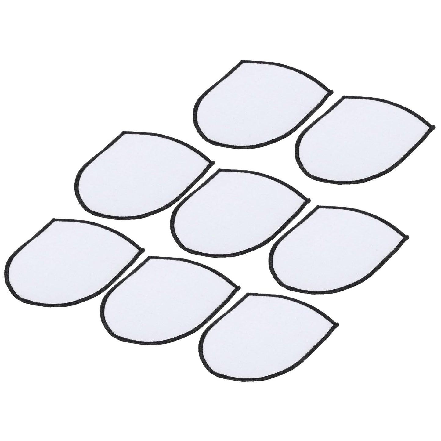 MECCANIXITY 8pcs Sublimation Patch Blank, 3.62"x3.03" Fabric Iron-on Blank Heat Transfer Repair Patch for DIY Crafts Caps Clothes Shoes Bags Uniforms, White