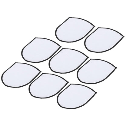 MECCANIXITY 8pcs Sublimation Patch Blank, 3.62"x3.03" Fabric Iron-on Blank Heat Transfer Repair Patch for DIY Crafts Caps Clothes Shoes Bags Uniforms, White