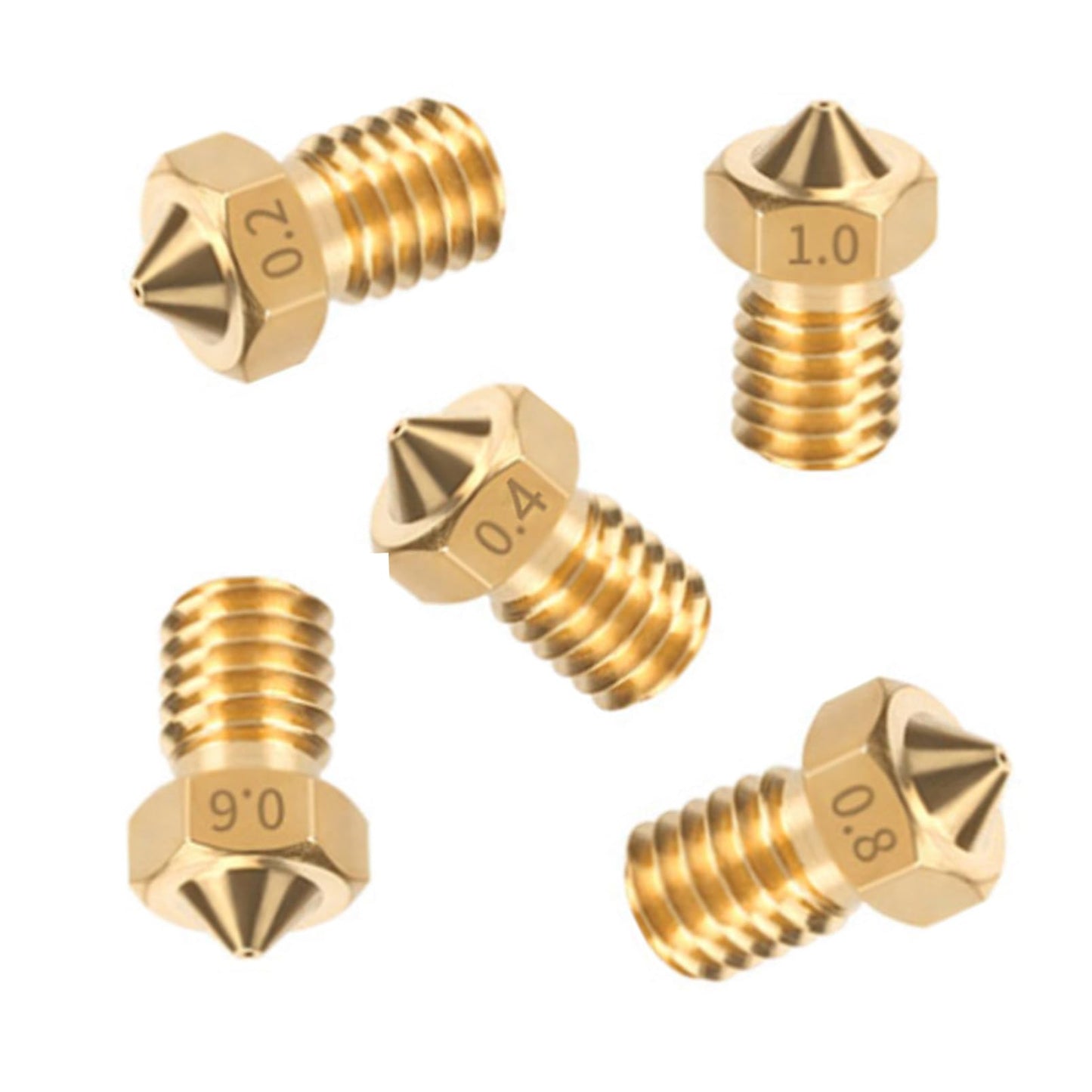 LANKEGU 15PCS Brass Nozzles Kit for Anycubic Kobra, 3D Printer 7PCS 0.4mm Nozzles and 2PCS 0.2mm, 0.6mm, 0.8mm, 1.0mm Brass Nozzles Kit for Anycubic Mega, Mega X, Chrion, Kobra, Kobra Neo - WoodArtSupply