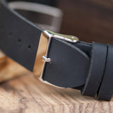 BOBO BIRD Men's Bamboo Wooden Watch with Black Cowhide Leather Strap 12 Holes Timer Design Sports Casual Watches BOBO BIRD