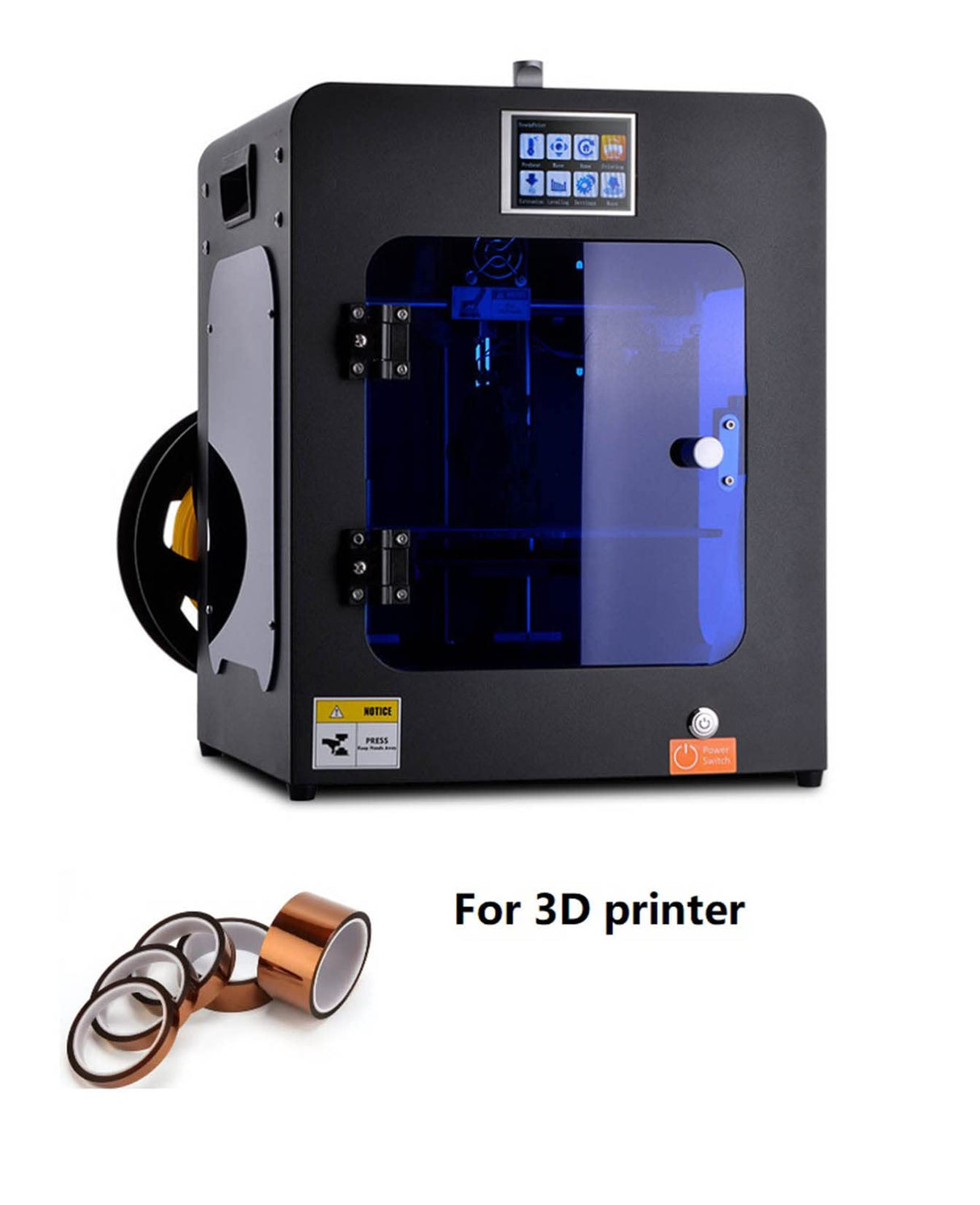 2 Rolls 1/4 Inch 6mm X 33m 108ft 3D Printer Polyimide Heat Resistant Transfer Thermal Tape,Sublimation Tape,Heat Vinyl Press Tape,No Residue,High Temperature Tape,Electronics,Soldering,Circuit Board Hoerev