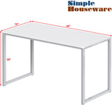 SHW Mission 40-Inch Home Office Computer Desk, White SHW