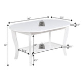 Convenience Concepts American Heritage Oval Coffee Table with Shelf in Espresso Wood Finish Convenience Concepts