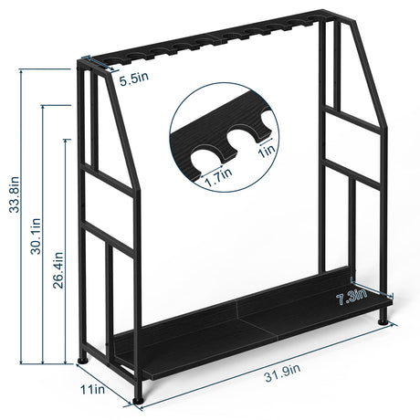 Gun Rack, Floor Standing Shotgun Racks Indoor, Heavy Duty Metal Frame Wooden Rifle Racks with Foot Padding, Vertical Gun Display Stand for Home Garage Gun Storage - Holds up to 10 Long Guns Nandae