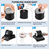 Rock Tumbler Kit 2.5lbs XL Barrel Rock Tumbler for Adults Kids Rock Polisher Tumbler Kit LCD Display 9-Speed Motor 9-Day Timer 2.5lbs Rough Gemstones 4 Polishing Grits Complete STEM Science Hobby Kit Acmeenjoy