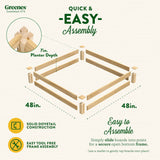 Greenes Fence Original Cedar Raised Garden Bed, 4' x 4' x 7" (3-Pack) - Made in USA with North American Cedar Greenes Fence