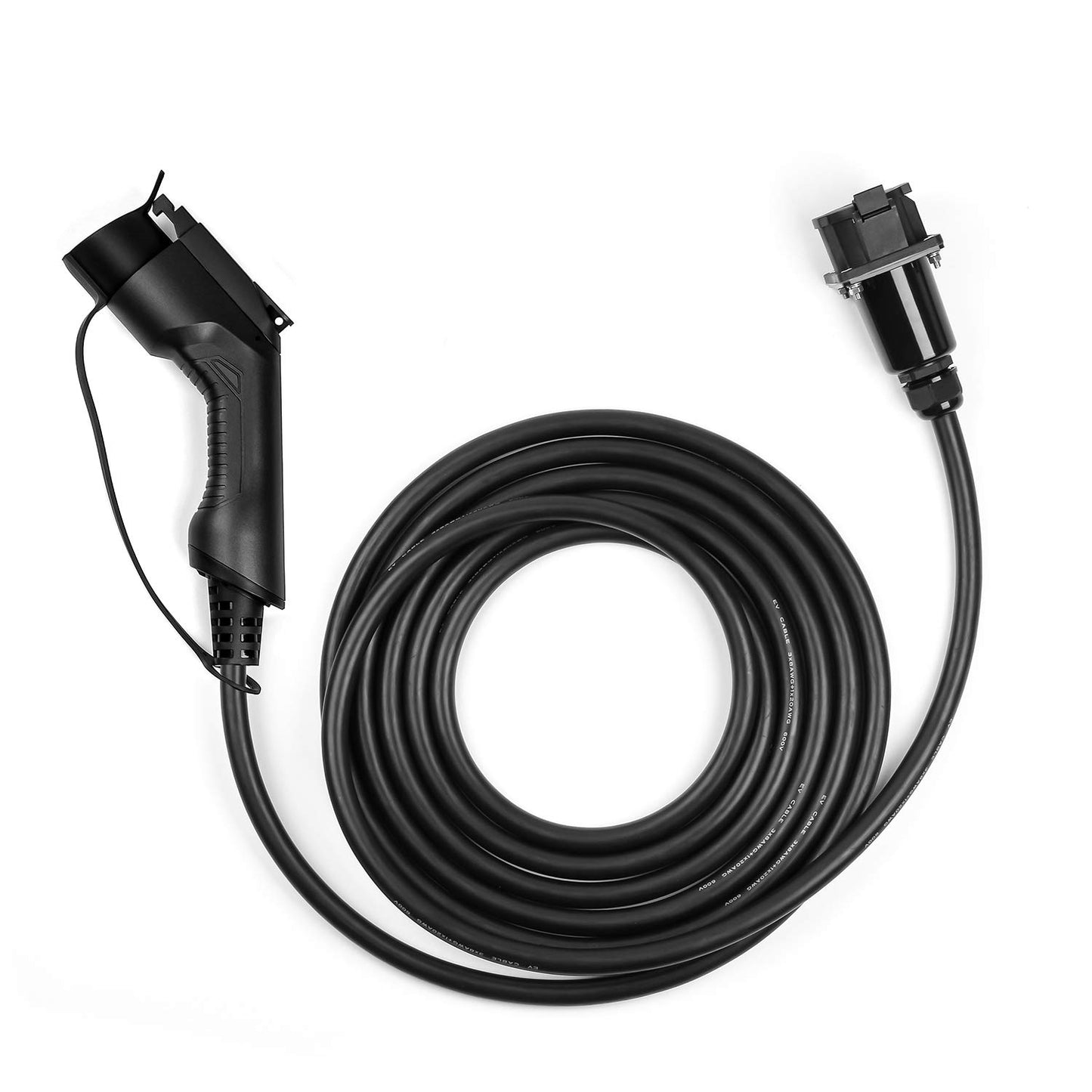 40A 20 Feet EV Charger Extension Cord for J1772 Electric Vehicle Charging Stations Black - WoodArtSupply