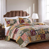 Greenland Home Antique Chic Authentic Patchwork Cotton Quilt Set, Natural, 3-Piece Full/Queen Greenland Home Fashions
