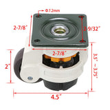 Skelang 4-Pcs Leveling Machine Casters with Nylon Wheel and Rubber Foot, Retractable Workbench Caster, Loading Capacity 2200 Lbs Skelang