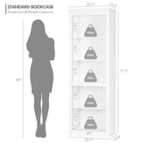 Spirich 5 Tier White Bookshelf, Tall Bookshelf with Storage, Open Wooden Book Shelf, Modern Large Bookcase for Living Room, Home Office, Dinning Room Spirich