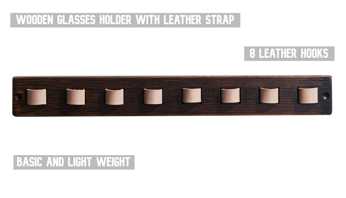 KELEQUI ZAP Gifts for Men Sunglass Organizer Wall Mounted Sunglasses Rack Wood Sun Glasses Holder for Multiple Glasses Hanger Storage Unique Birthday Gifts for Husband Dad KELEQUI ZAP