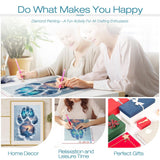 Sanjee Diamond Art Kits for Adults, Wolf Diamond Painting Kits for Beginner, 5D DIY Round Full Drill Gem Art Crafts for Home Wall Decor Gift, 12x16inch Sanjee