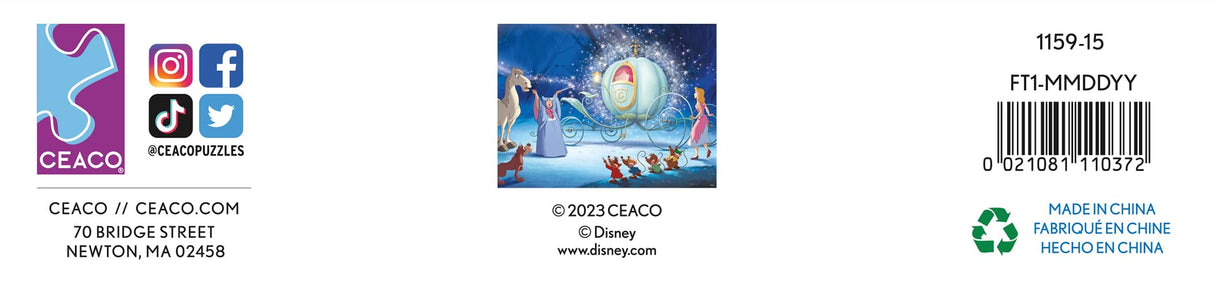 Ceaco - Disney Princess - Cinderella's Carriage - 750 Piece Glitter Jigsaw Puzzle Ceaco