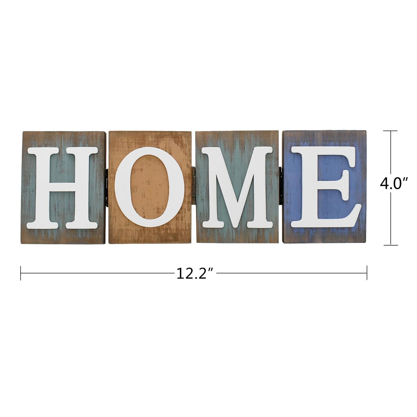 Aecipl Wooden Home Sign Rustic Decorative Letters Freestanding Letter Centerpiece Folding Word Sign Wood Farmhouse Decor for Tabletop Shelf Mantel Entryway Kitchen (Home) - WoodArtSupply