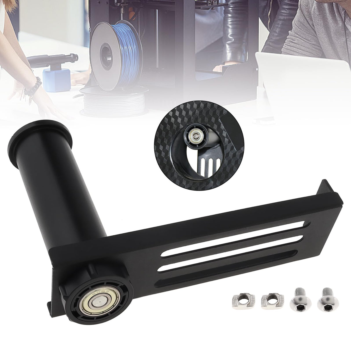 DiGiYes 3D Printer Filament Rack Spool Bracket Holder with Bearing Rotatable Fit for Sidewinder X1 / Ender 3 / CR10 Series DiGiYes