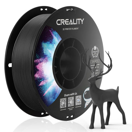 Creality PETG Filament 1.75mm Black, 3D Printer Filament No-Tangling, Strong Bonding and Overhang Performance Dimensional Accuracy +/-0.02mm, 2.2lbs/Spool Creality
