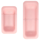 Paris Hilton Over the Sink Expandable Colander, Extendable Strainer, Adjustable from 14.5 inches to 19.5 inches, Fits most kitchen sinks, Made without BPA, Pink Paris Hilton
