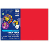 Tru-Ray® Construction Paper, Festive Red, 12" x 18", 50 Sheets Per Pack, 5 Packs Tru-Ray