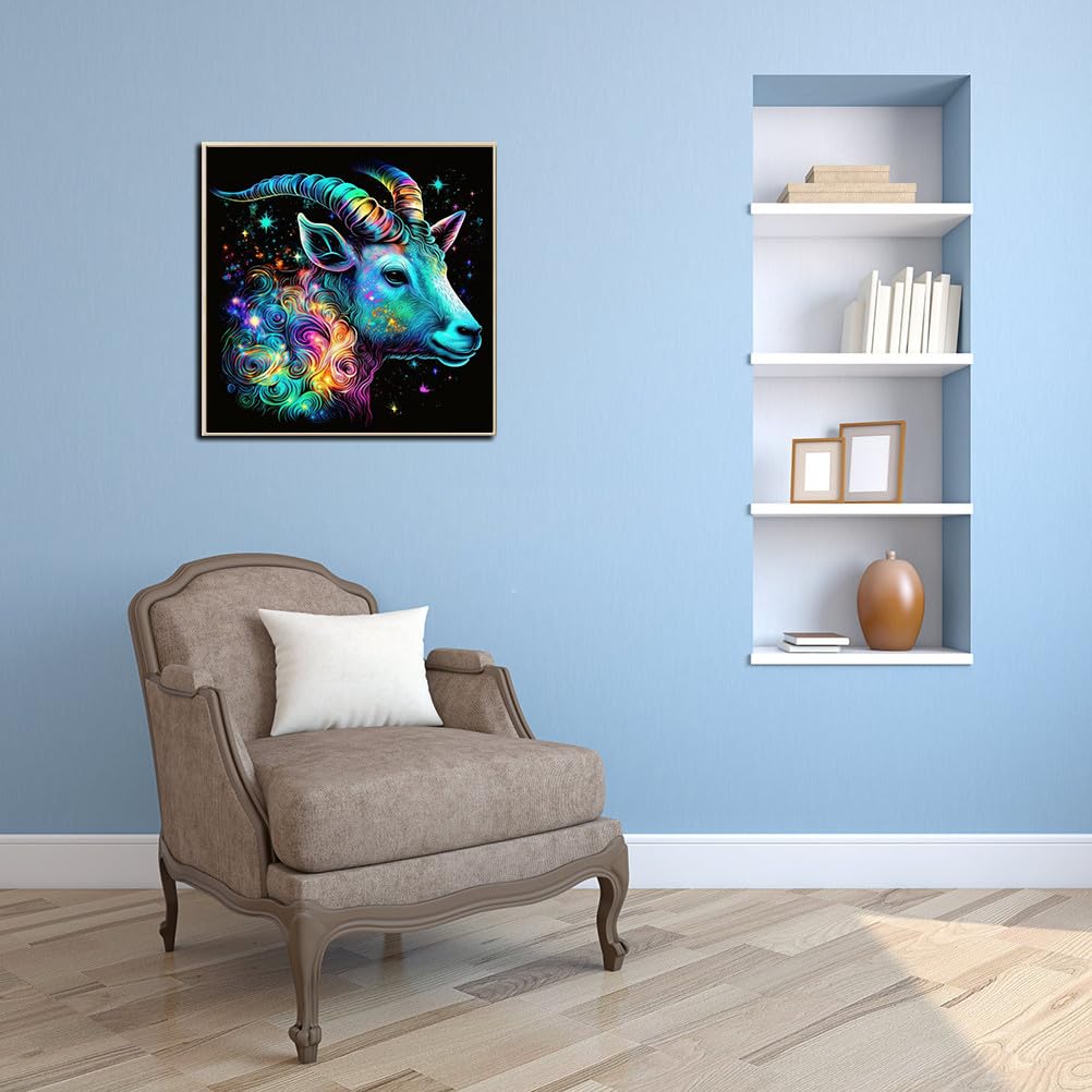 ARTopet 5D Diamond Art Painting Kits Capricorn Diamond Art Painting for Adults Beginners with Accessories DIY Full Round Drill for Home Wall Decor 30x30cm/11.8x11.8in ARTopet