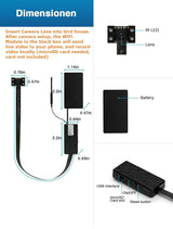 WIWACAM WiFi Bird Box Camera, 4K HD Snapshot 2K Video, Designed for Birdhouse birdhouses, for Robins Wrens Tree Swallows, Live Video to Phone, Easy Install, Night Mode, microSD Card Slot WIWACAM