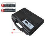 Hard Lockable Gun Case for Pistol, Revolver, and Handgun 12.3" inches x 10.5" Airline Compliant Locking 9mm TSA Approved Firearm Travel Non-Waterproof Storage Box Gun Carrying Case for Pistols Cedar Mill Fine Firearms