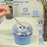 Clay Bead Spinner for Jewelry Making Necklace Bracelet Maker Machine - Electric Bead Spinner Kit with 2 Big Eye Needles & Accessories Friendship Cute Trendy Unique Waist Beads Birthday Gifts - Blue SHOP LC DELIVERING JOY
