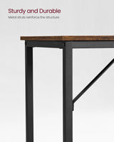 VASAGLE Computer Desk, Gaming Desk, Home Office Desk, for Small Spaces, 19.7 x 39.4 x 29.5 Inches, Industrial Style, Metal Frame, Rustic Brown and Black ULWD41X VASAGLE
