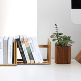 Expandable Bamboo Desktop Bookshelf Organizer by Jaycomey - Stylish and Versatile Book Rack for Home and Office Jaycomey