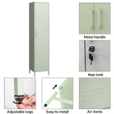 Elitehouse Single Door Mint Metal Locker with Adjustable Shelves, Green Tall Metal Locker Storage Cabinet，Easy Assembly for Living Room Bedroom （15.8”W x 15”D x 70.9”H ） Elitehouse