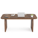 Tribesigns 63-Inch Wood Executive Desk, Rectangular Large Office Computer Desk Workstation, Retro Crafting Table Business Furniture for Home Office, Laminated Board Tabletop Tribesigns