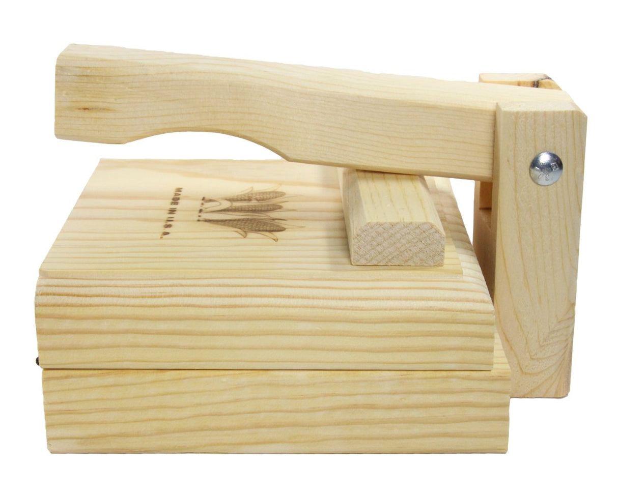 Tortilla Press 7.5 Inch Authentic Traditional Wood Tortilla Maker Smart Cook