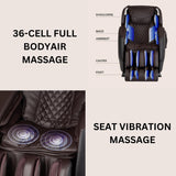 Osaki AmaMedic Juno II 3D | 3D+ Sonic Massage | Zero Gravity | Full Body Airbag Massage Chair | Seat Vibration | Lumbar Heating | Automatic Body SCAN | Brown Osaki