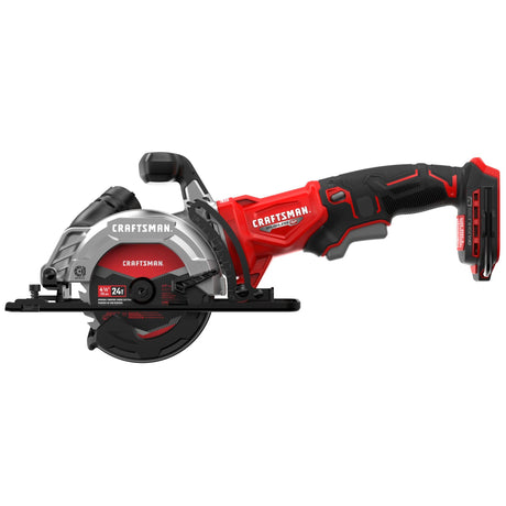 CRAFTSMAN V20 4-1/2 Inch Cordless Circular Saw, Bare Tool Only (CMCS405B) CRAFTSMAN