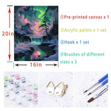 Lovepefe Snow Mountain Paint by Numbers Kit for Adults Beginner Waterfall Adult Paint by Number Kits On Canvas Mountain Oil Painting Kit for Adults Kits for Gift Home Wall Decor 16x20 Inch Lovepefe