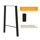 TC-HOMENY 34" Industrial Bar Table Legs Set of 2 - Sturdy Metal Furniture Legs for DIY Projects TC-HOMENY