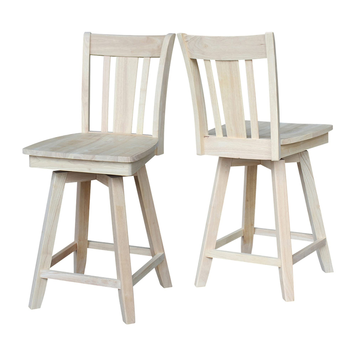 International Concepts Counter Stool, 24", Unfinished IC International Concepts