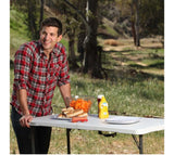 Lifetime Fold-in-Half Adjustable Folding Table, 4 Foot Lifetime