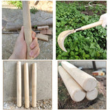 TorSor 3 Pack 12'' Sledge Hammer Wooden Handle Replacement for Axe Grip Steel Grass Sickle Hard Wood Shovel Hoes Outdoor Hatchet Camp 2 to 4 lb. Hammers Gardening Mowing Tool Repair TorSor