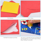 OSDUE EVA Foam Art Crafts Gift Kit, 12 Pieces 3D EVA Foam Sticker Puzzle Game, DIY Cartoon Animal Painting Stickers for Kids Ages 4+ Toddler, Preschool Learning Toy for Easter Birthday Party Favor OSDUE